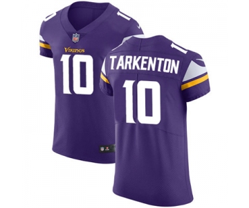 Men's Nike Minnesota Vikings #10 Fran Tarkenton Purple Team Color Stitched NFL Vapor Untouchable Elite Jersey