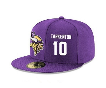 Minnesota Vikings #10 Fran Tarkenton Snapback Cap NFL Player Purple with White Number Stitched Hat