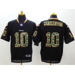 Nike Minnesota Vikings #10 Fran Tarkenton Black With Camo Elite Jersey