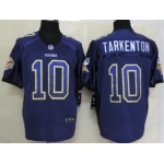 Nike Minnesota Vikings #10 Fran Tarkenton Drift Fashion Purple Elite Jersey