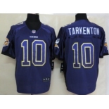 Nike Minnesota Vikings #10 Fran Tarkenton Drift Fashion Purple Elite Jersey