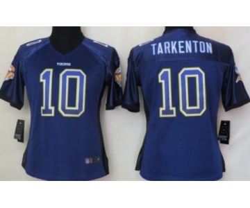 Nike Minnesota Vikings #10 Fran Tarkenton Drift Fashion Purple Womens Jersey