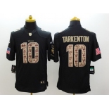 Nike Minnesota Vikings #10 Fran Tarkenton Salute to Service Black Limited Jersey