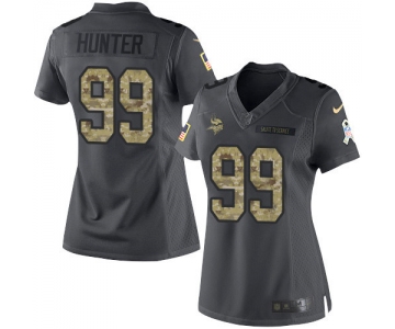 Women's Minnesota Vikings #99 Danielle Hunter Black Anthracite 2016 Salute To Service Stitched NFL Nike Limited Jersey