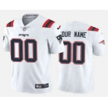 Men's New England Patriots Customized New White Vapor Untouchable Stitched Limited Jersey