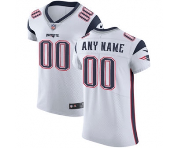 Men's New England Patriots Nike White Vapor Untouchable Custom Elite Jersey