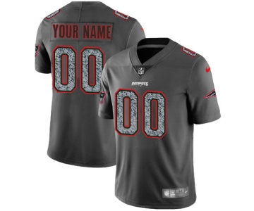 Men's Nike New England Patriots Customized Gray Static Vapor Untouchable Limited NFL Jersey