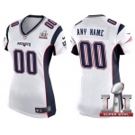 Women's New England Patriots White 2017 Super Bowl LI NFL Nike Custom Game Jersey