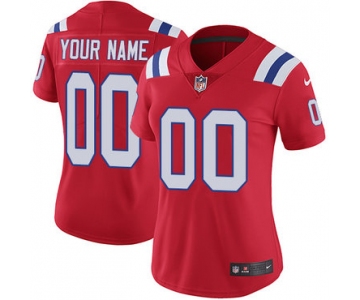 Women's Nike New England Patriots Alternate Red Customized Vapor Untouchable Limited NFL Jersey