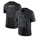 Men's New England Patriots #10 Mac Jones Black Reflective Limited Stitched Football Jersey