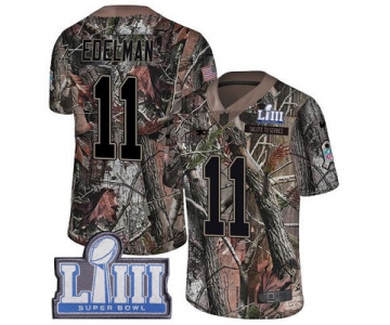 #11 Limited Julian Edelman Camo Nike NFL Youth Jersey New England Patriots Rush Realtree Super Bowl LIII Bound