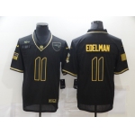 Men's New England Patriots #11 Julian Edelman Black Gold 2020 Salute To Service Stitched NFL Nike Limited Jersey