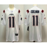 Men's New England Patriots #11 Julian Edelman White 2020 NEW Vapor Untouchable Stitched NFL Nike Limited Jersey