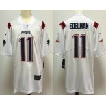 Men's New England Patriots #11 Julian Edelman White 2020 NEW Vapor Untouchable Stitched NFL Nike Limited Jersey