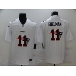 Men's New England Patriots #11 Julian Edelman White 2020 Shadow Logo Vapor Untouchable Stitched NFL Nike Limited Jersey