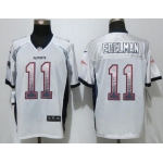 Men's New England Patriots #11 Julian Edelman White Drift Stitched NFL Nike Fashion Jersey