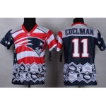 Nike New England Patriots #11 Julian Edelman 2015 Noble Fashion Kids Jersey