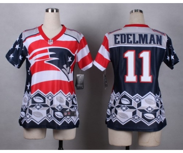 Nike New England Patriots #11 Julian Edelman 2015 Noble Fashion Womens Jersey