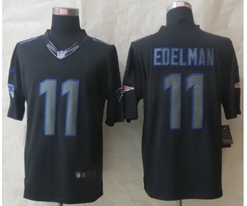 Nike New England Patriots #11 Julian Edelman Black Impact Limited Jersey