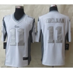 Nike New England Patriots #11 Julian Edelman Platinum White Limited Jersey