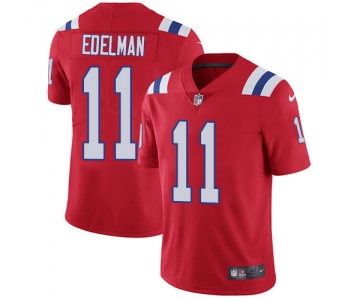 Nike New England Patriots #11 Julian Edelman Red Alternate Men's Stitched NFL Vapor Untouchable Limited Jersey