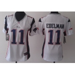 Nike New England Patriots #11 Julian Edelman White Game Womens Jersey