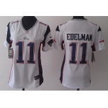 Nike New England Patriots #11 Julian Edelman White Game Womens Jersey
