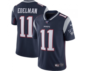 Nike Patriots 11 Julian Edelman Navy 100th Season Vapor Untouchable Limited Jersey