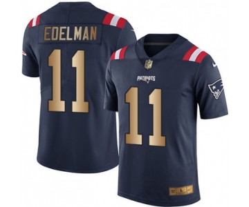 Nike Patriots #11 Julian Edelman Navy Blue Men's Stitched NFL Limited Gold Rush Jersey
