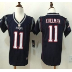 Toddler New England Patriots #11 Julian Edelman Navy Blue Team Color 2015 NFL Nike Game Jersey