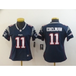 Women Nike New England Patriots #11 Julian Edelman Navy Vapor Untouchable Limited Jersey