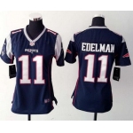 Women's New England Patriots #11 Julian Edelman Navy Blue Team Color 2015 NFL Nike Game Jersey