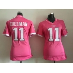 Women's New England Patriots #11 Julian Edelman Pink 2016 Breast Cancer Awareness Stitched NFL Nike Fashion Jersey