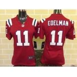 Women's New England Patriots #11 Julian Edelman Red Alternate NFL Nike Game Jersey