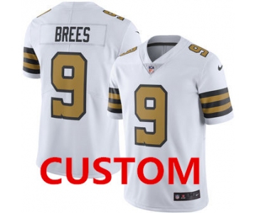 Custom Men's New Orleans Saints Nike White Color Rush Limited Jersey