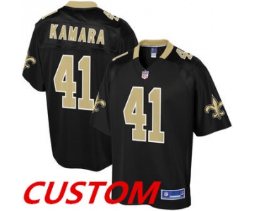 Custom New Orleans Saints NFL Pro Line Team Color Black Player Jersey