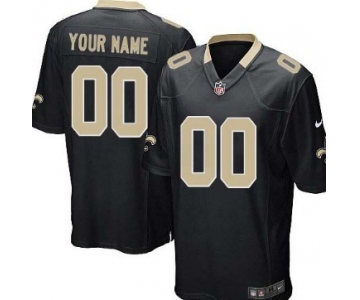 Kids' Nike New Orleans Saints Customized Black Limited Jersey