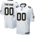 Kids' Nike New Orleans Saints Customized White Game Jersey