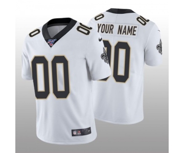 Men's New Orleans Saints Custom White Vapor Limited 100th Season Jersey