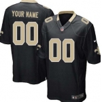 Men's Nike New Orleans Saints Customized Black Game Jersey