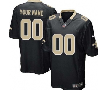 Men's Nike New Orleans Saints Customized Black Game Jersey