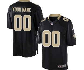 Men's Nike New Orleans Saints Customized Black Limited Jersey