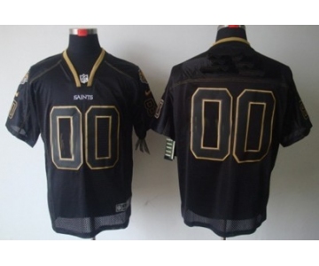 Men's Nike New Orleans Saints Customized Lights Out Black Elite Jersey