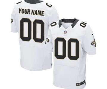 Men's Nike New Orleans Saints Customized White Elite Jersey