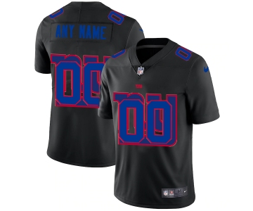 New York Giants Custom Men's Nike Team Logo Dual Overlap Limited NFL Jersey Black