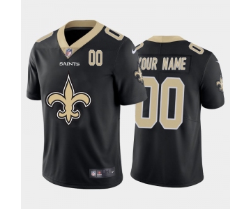 Nike New Orleans Saints Customized Black Team Big Logo Number Vapor Untouchable Limited Jersey