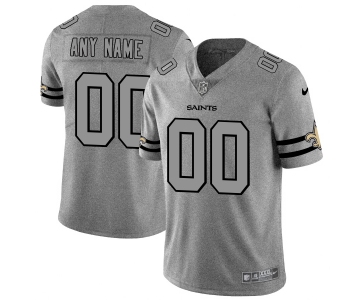 Nike Saints Customized 2019 Gray Gridiron Gray Vapor Untouchable Limited Jersey