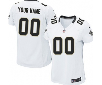 Women's Nike New Orleans Saints Customized White Game Jersey