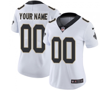 Women's Nike New Orleans Saints Road White Customized Vapor Untouchable Limited NFL Jersey