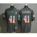 Men's New Orleans Saints #41 Alvin Kamara 2019 Black Salute To Service USA Flag Fashion Limited Jersey